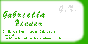 gabriella nieder business card
